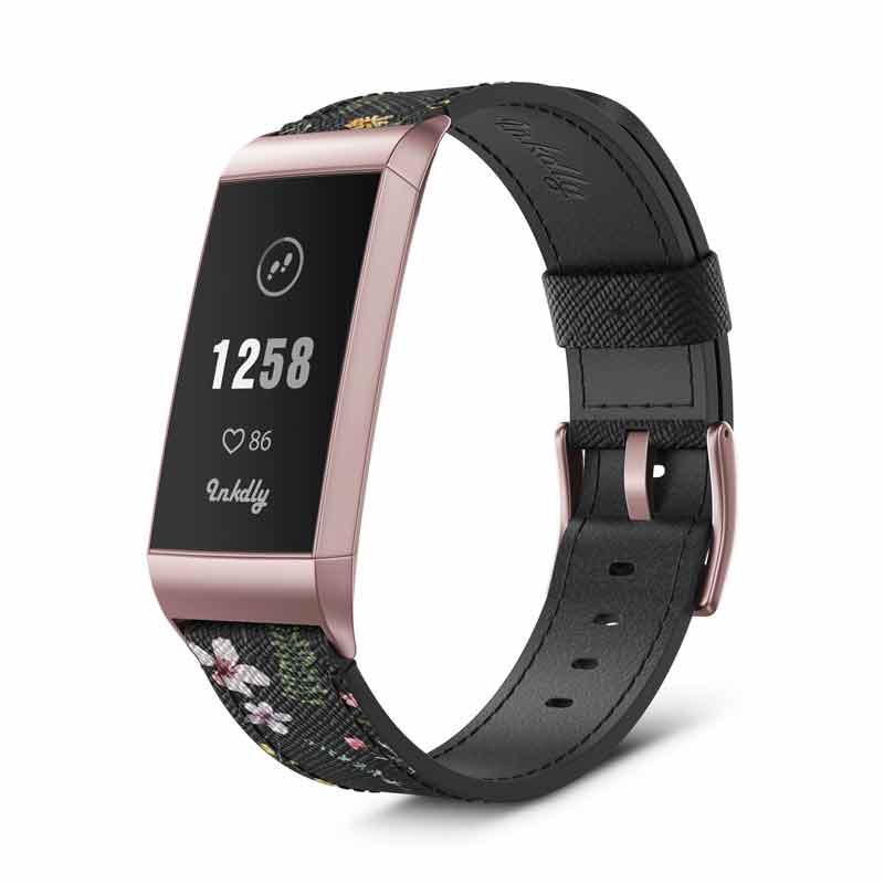 Inkdly Fitbit Charge 3 & Charge 4 Band - Floral Harvest