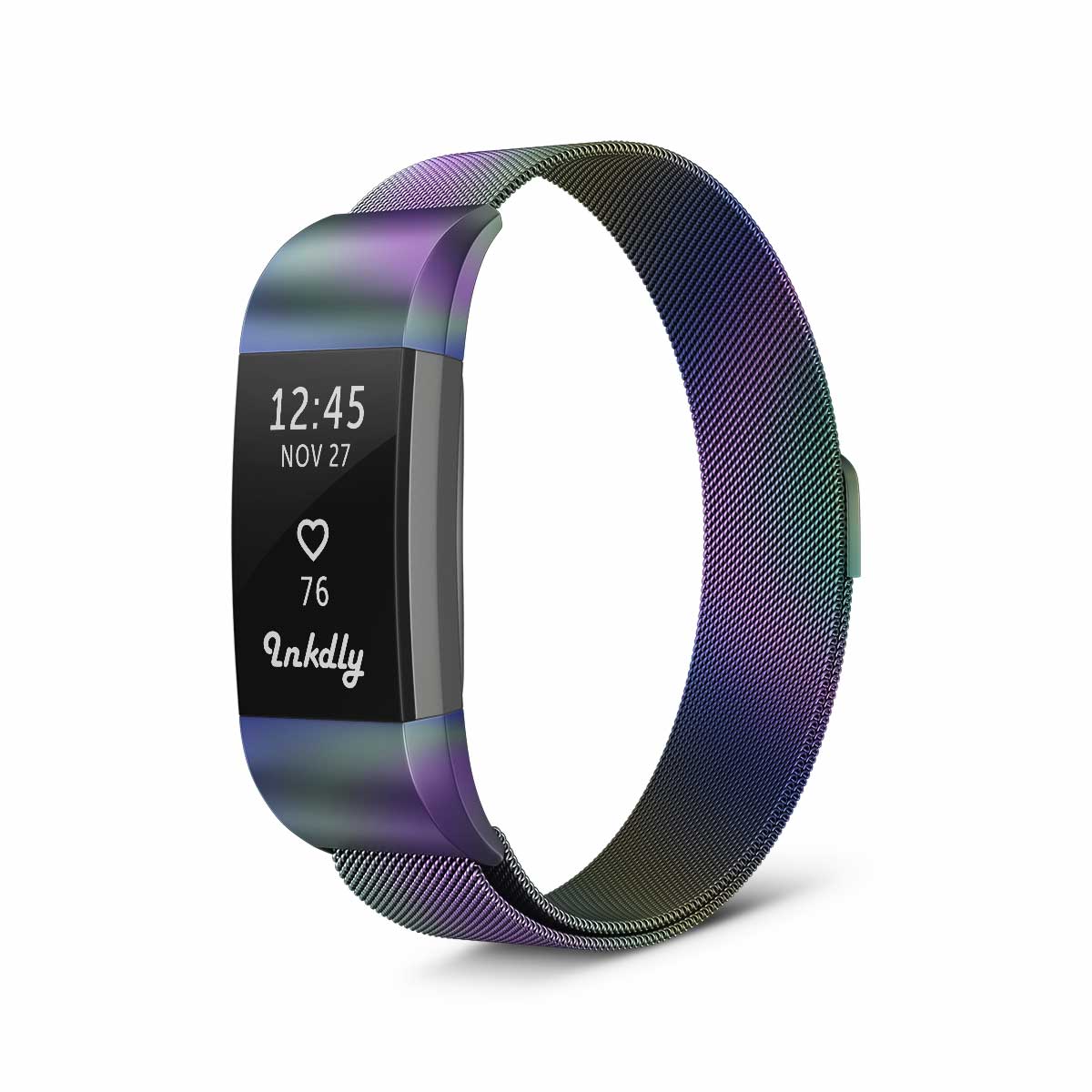 Milanese Fitbit Charge 2 Band Replacement Magnetic Lock Iridescent
