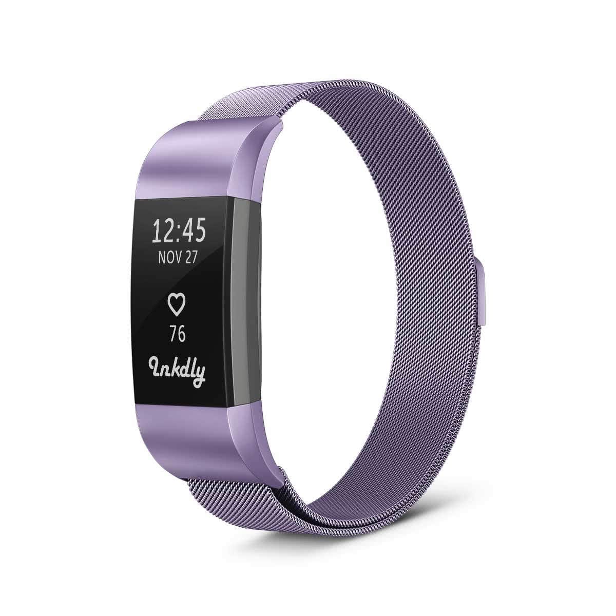 Milanese Fitbit Charge 2 Band Replacement Magnetic Lock Light Purple