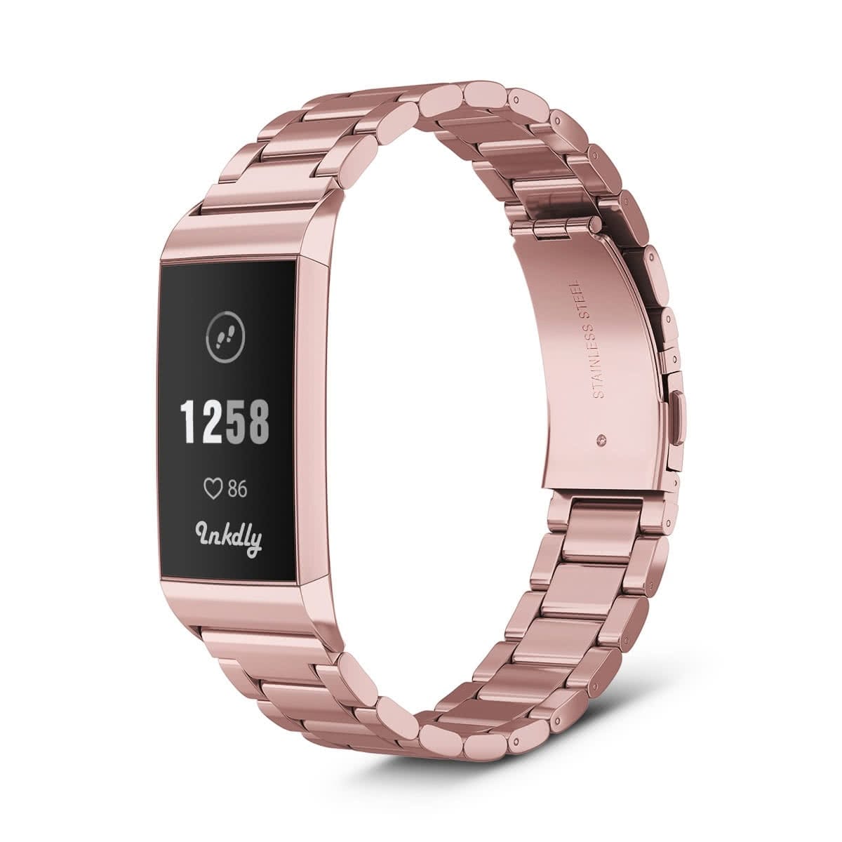 Boss Fitbit Charge 3 & Charge 4 Band Replacement Link Special Edition Rose Gold
