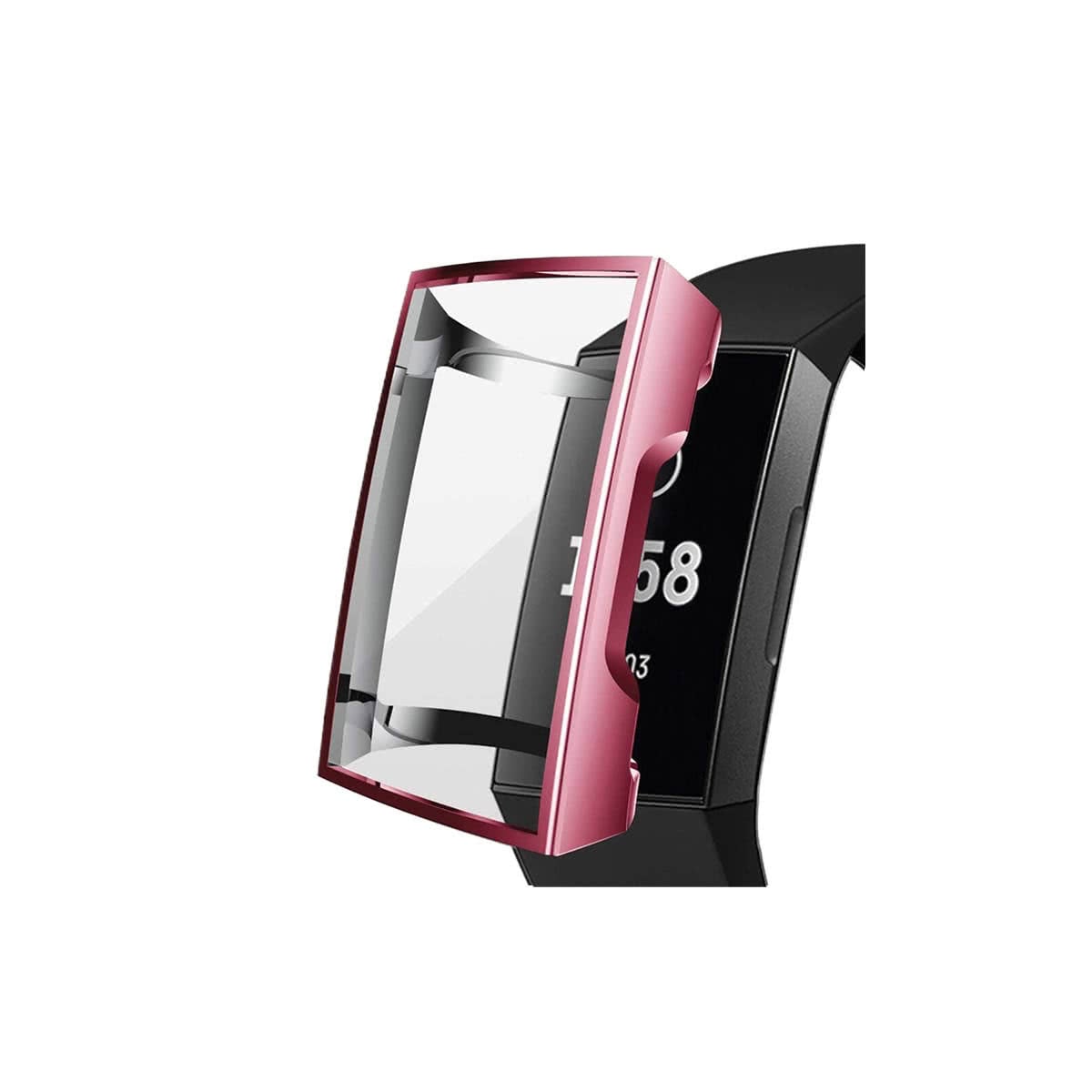 Slimfit Fitbit Charge 3 & Charge 4 Protective Case & Screen Protector Pink