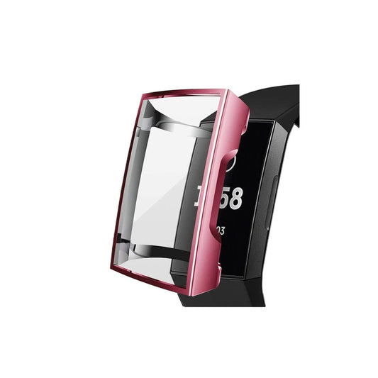 Slimfit Fitbit Charge 3 & Charge 4 Protective Case & Screen Protector Pink