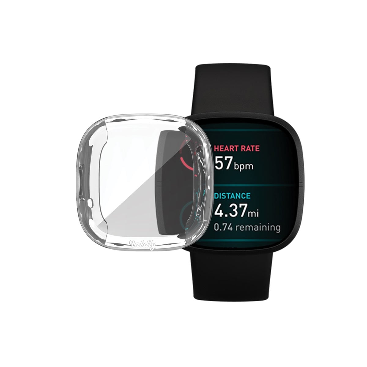 Slimfit Fitbit Versa 3 & Sense Protective Case & Screen Protector Clear
