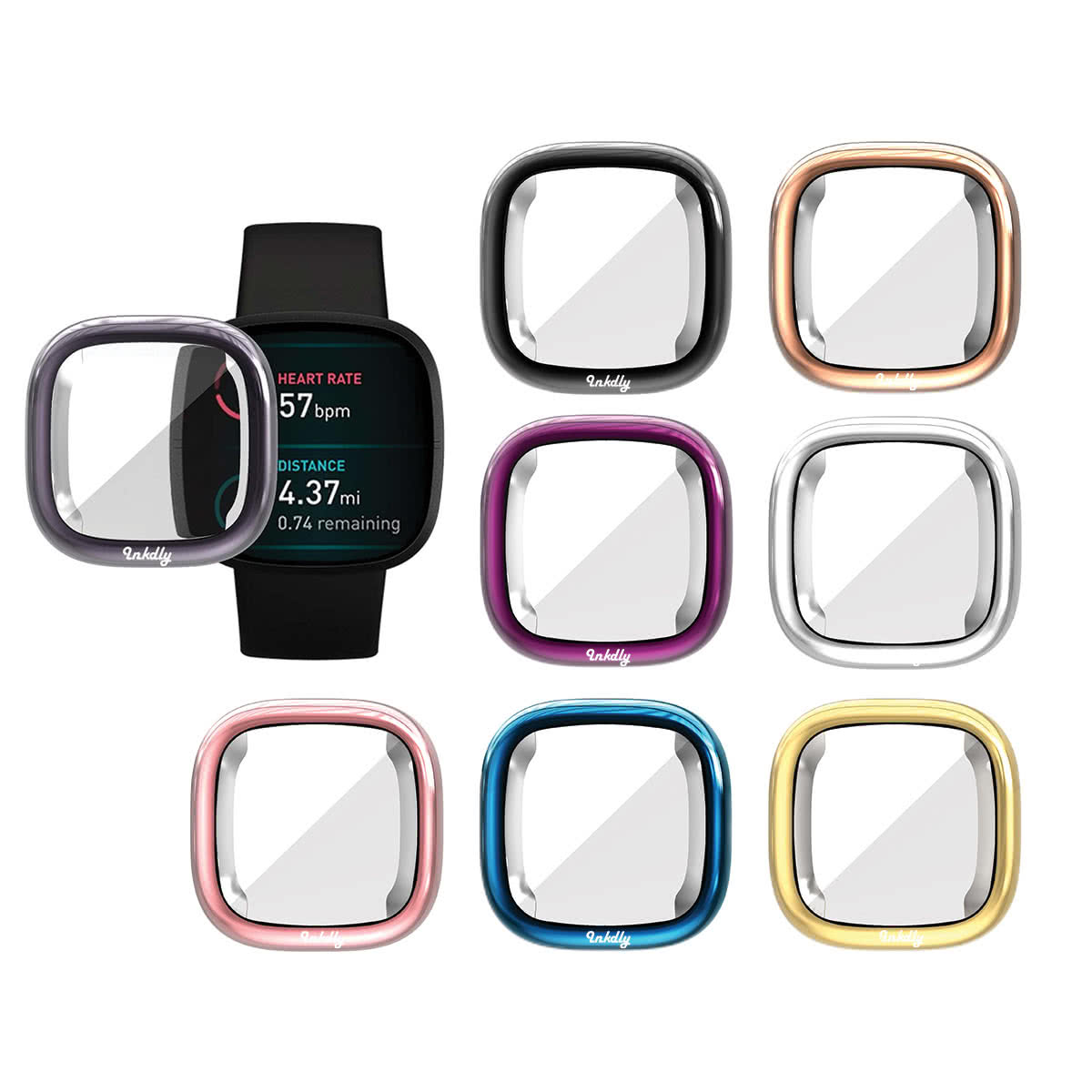 Slimfit Fitbit Versa 3 & Sense Protective Case & Screen Protector   