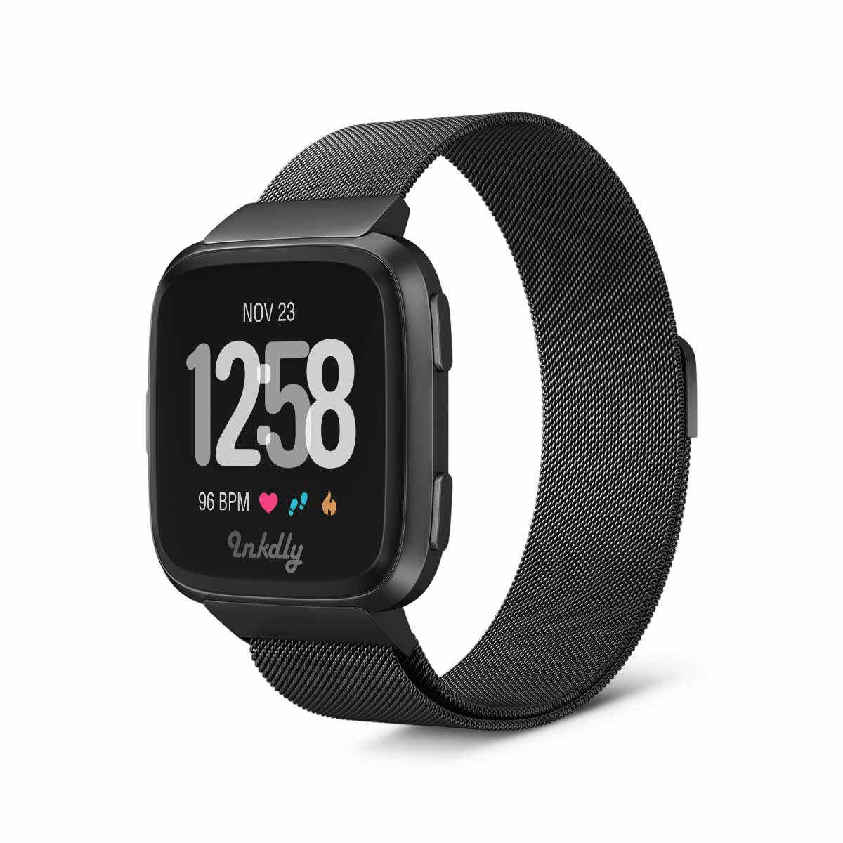 Milanese Fitbit Versa & Versa 2 Band Replacement Magnetic Lock Black Night  