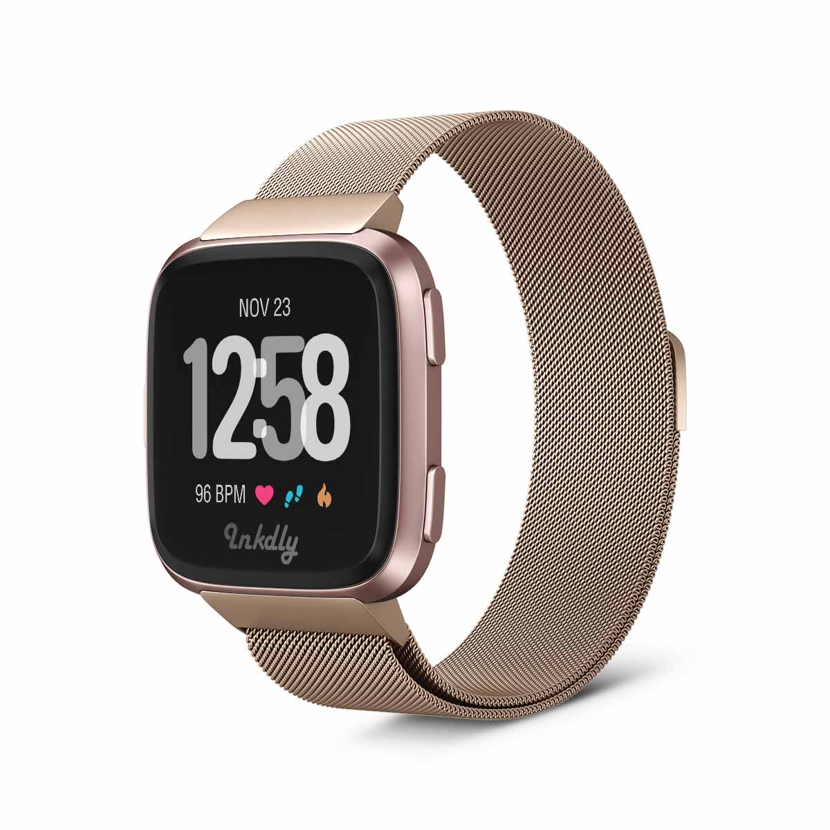 Milanese Fitbit Versa & Versa 2 Band Replacement Magnetic Lock Traditional Rose Gold