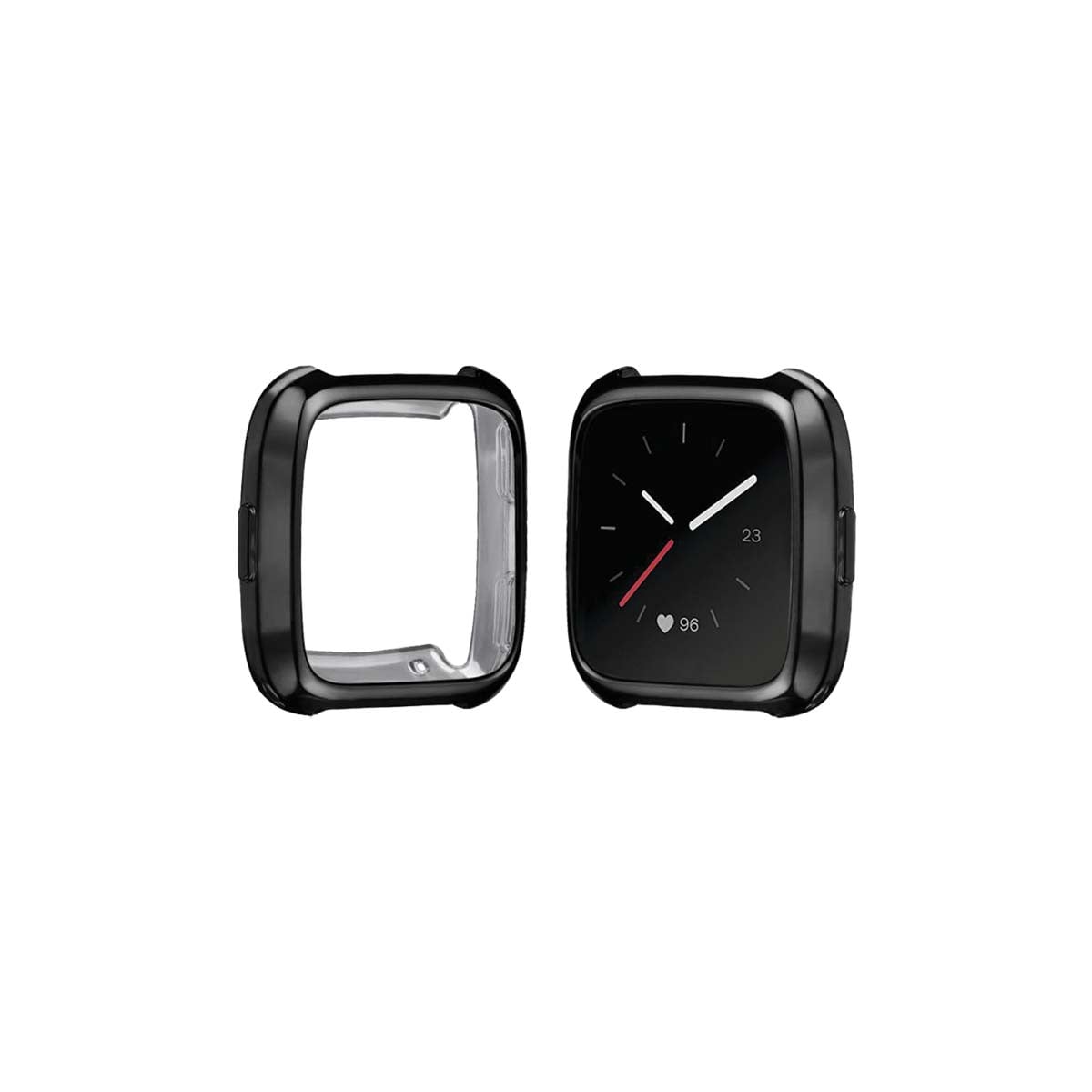 Slimfit Fitbit Versa & Versa 2 Protective Case & Screen Protector Series 1 & Lite Black 