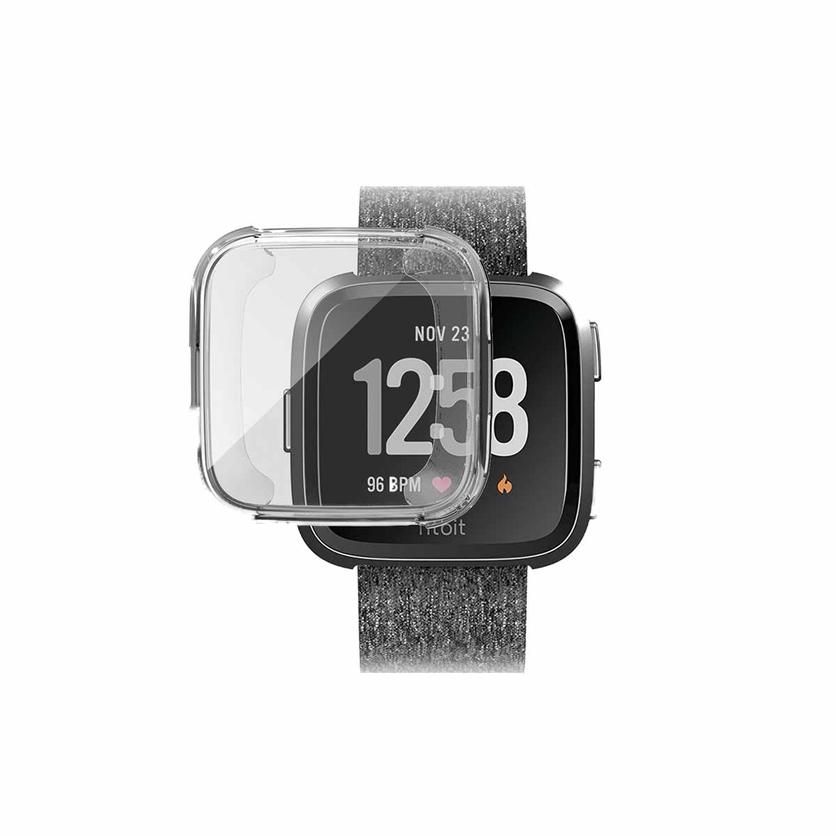 Slimfit Fitbit Versa & Versa 2 Protective Case & Screen Protector Series 1 & Lite Clear