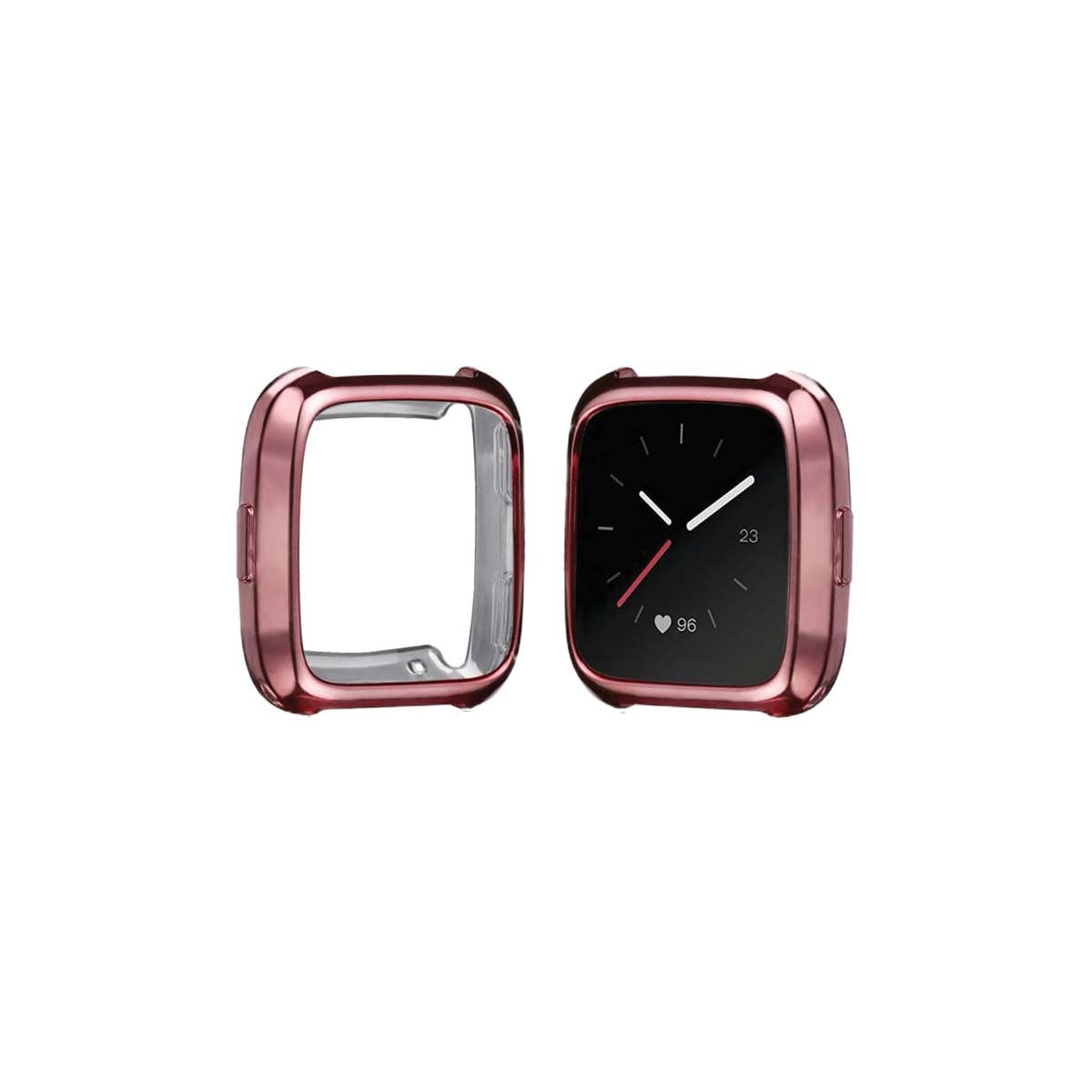 Slimfit Fitbit Versa & Versa 2 Protective Case & Screen Protector Series 1 & Lite Pink