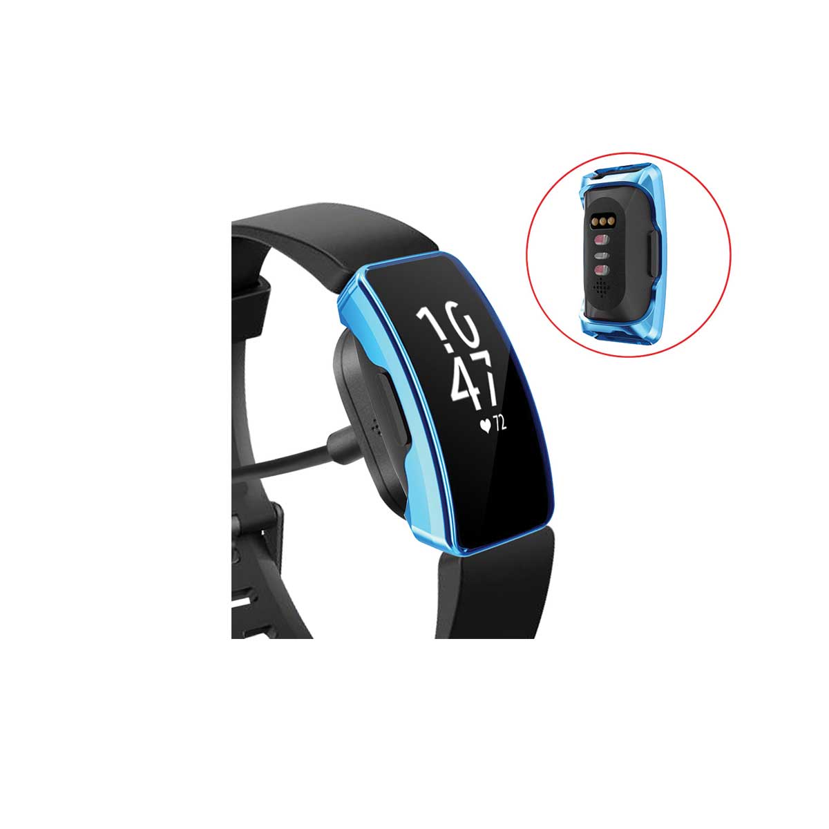 Slimfit Fitbit Inspire & Inspire HR Protective Case & Screen Protector Blue