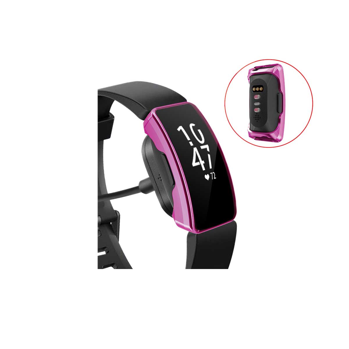 Slimfit Fitbit Inspire & Inspire HR Protective Case & Screen Protector Purple