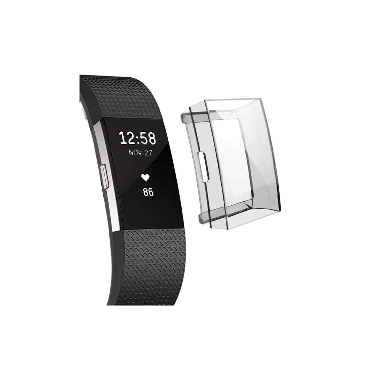 Slimfit Fitbit Charge 2 Protective Case & Screen Protector Clear