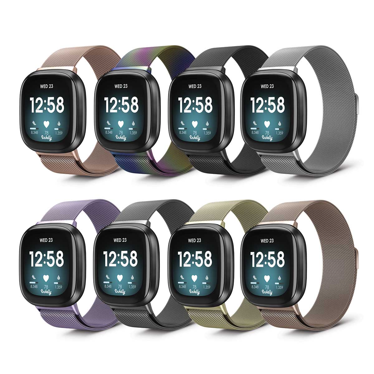Milanese Fitbit Versa 3 & Sense Band Replacement Magnetic Lock