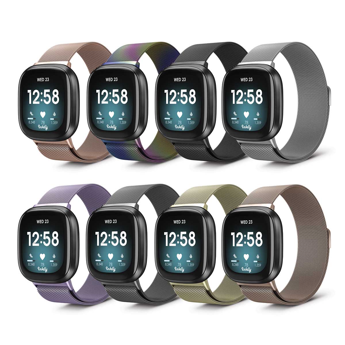 Milanese Fitbit Versa 3 & Sense Band Replacement Magnetic Lock   