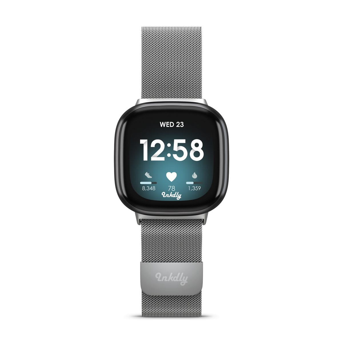 Milanese Fitbit Versa 3 & Sense Band Replacement Magnetic Lock Silver