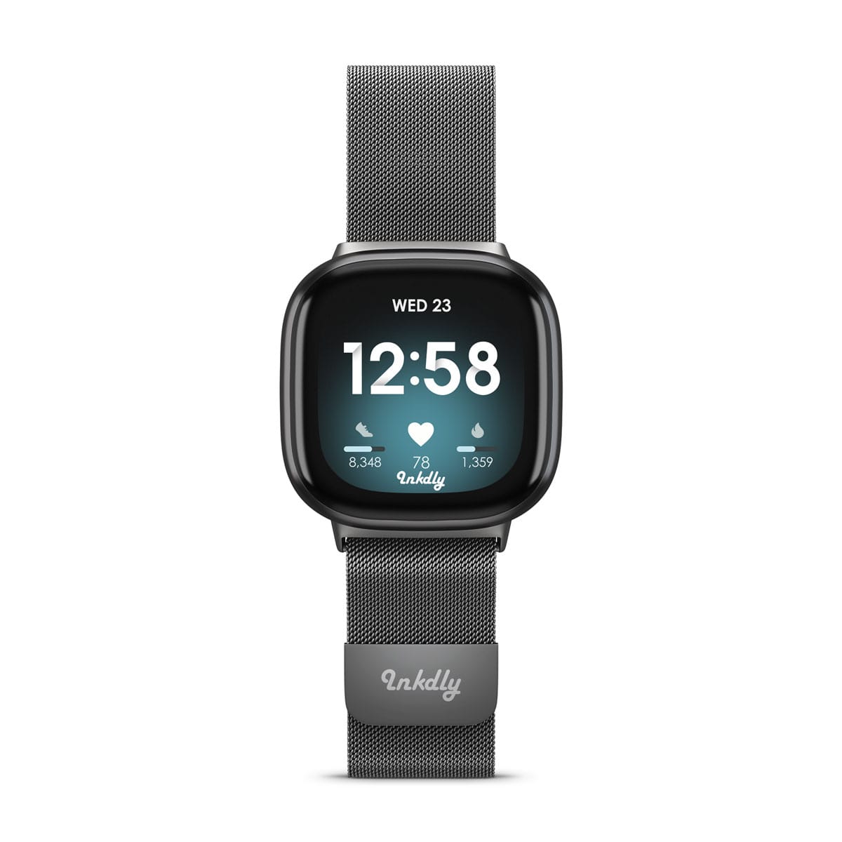 Milanese Fitbit Versa 3 & Sense Band Replacement Magnetic Lock Space Grey  