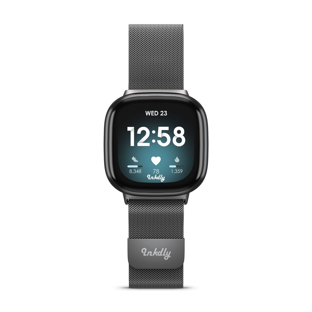 Milanese Fitbit Versa 3 & Sense Band Replacement Magnetic Lock Space Grey