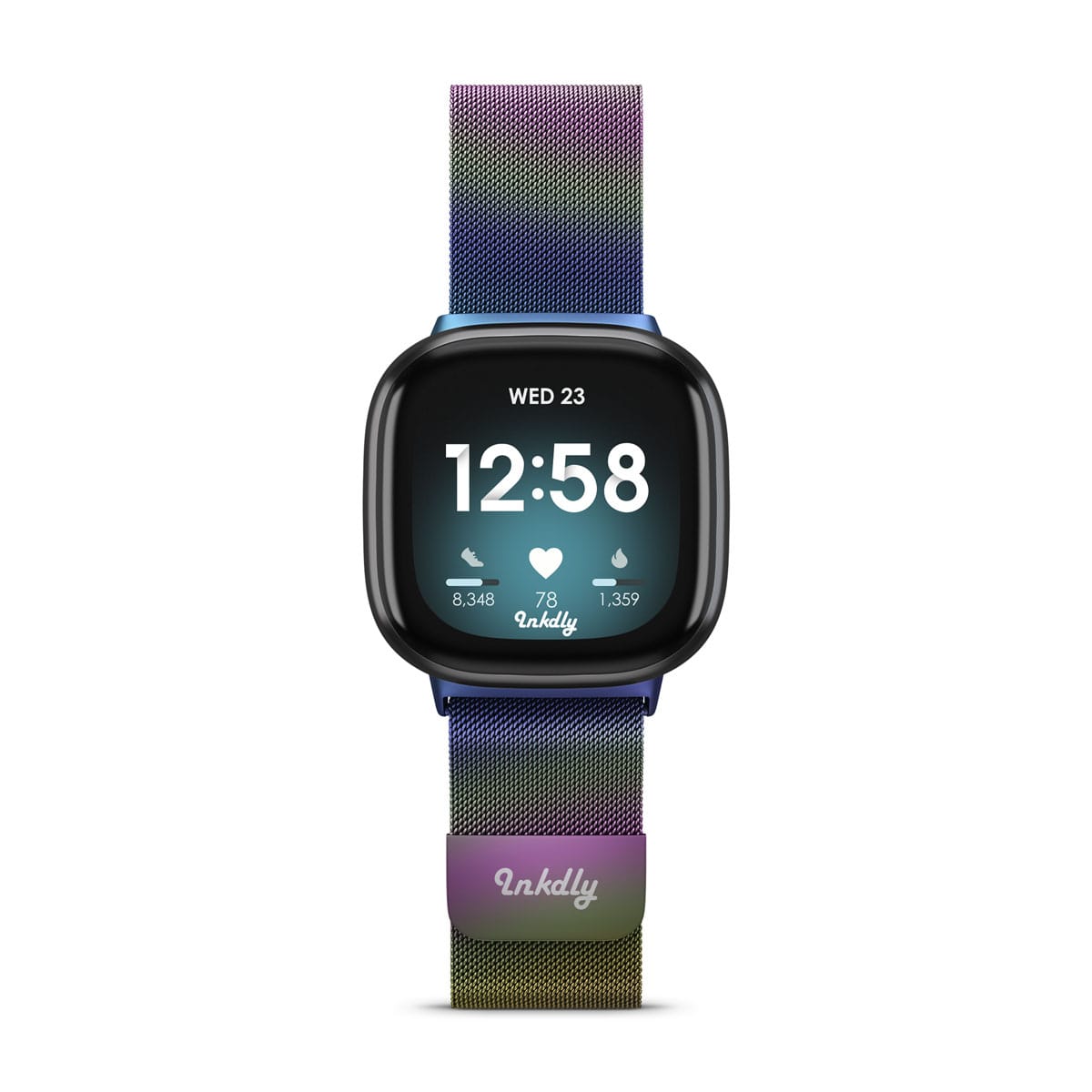 Milanese Fitbit Versa 3 & Sense Band Replacement Magnetic Lock Iridescent  