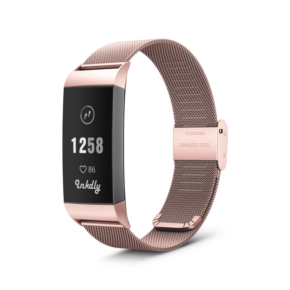 Milanese Fitbit Charge 3 & Charge 4 Band Replacement Quick Release Special Edition Rose Gold