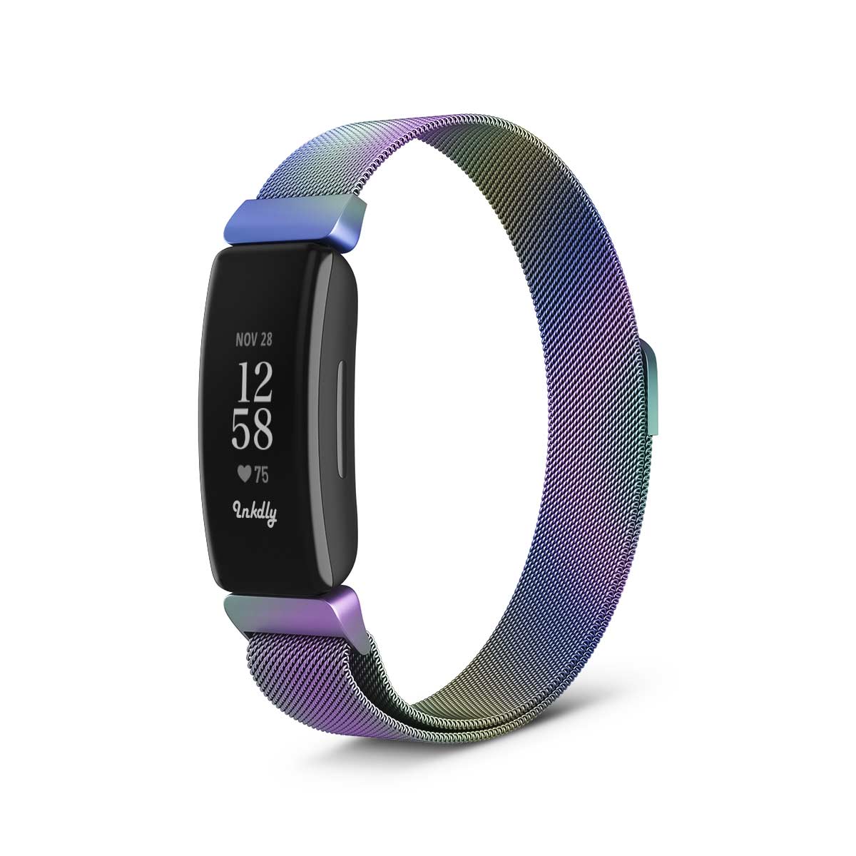 Milanese Fitbit Inspire 2 Band Replacement Magnetic Lock Iridescent  