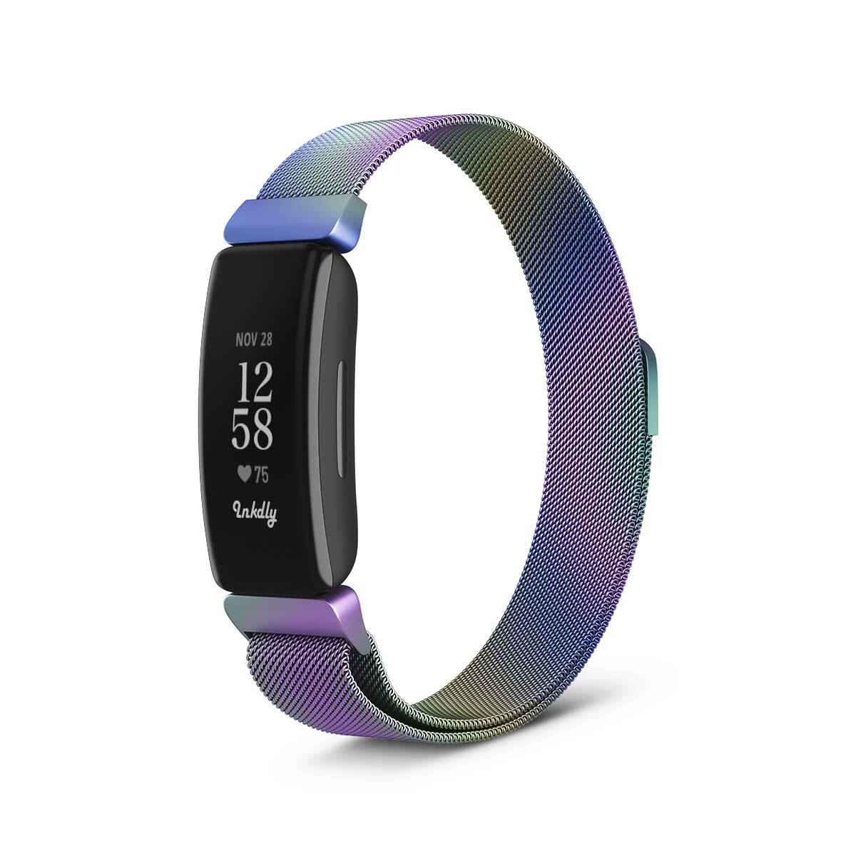 Milanese Fitbit Inspire 2 Band Replacement Magnetic Lock Iridescent
