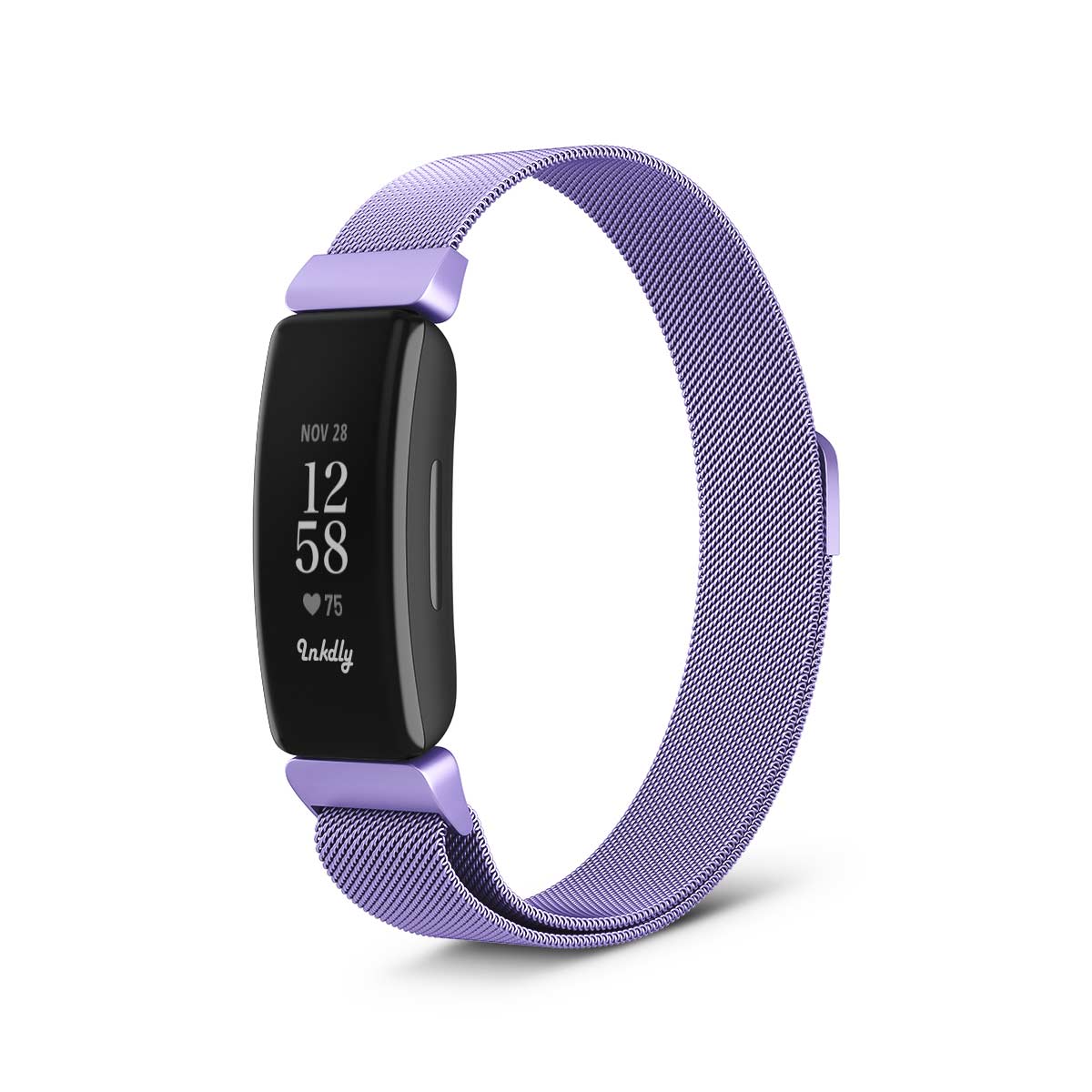 Milanese Fitbit Inspire 2 Band Replacement Magnetic Lock Light Purple  
