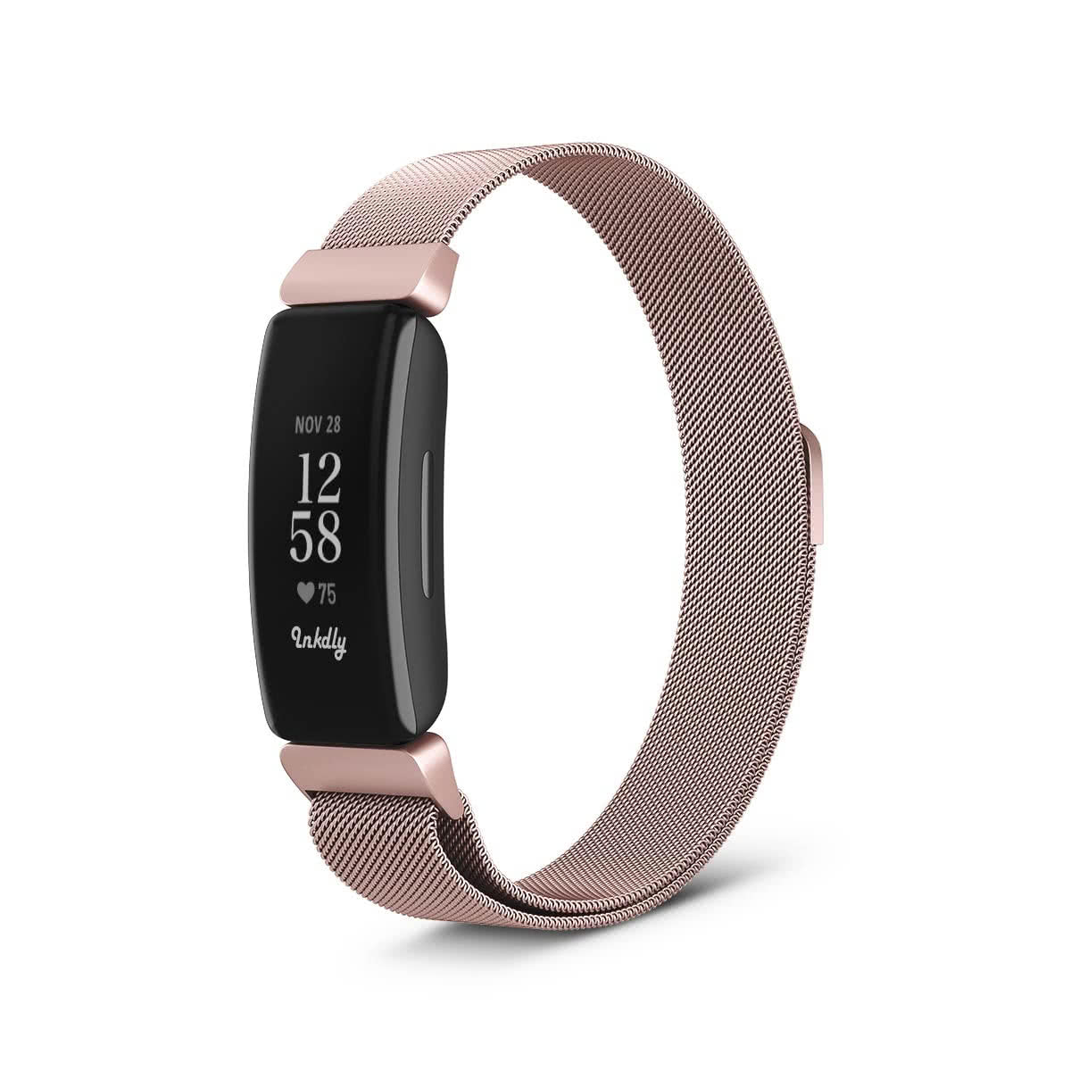 Milanese Fitbit Inspire 2 Band Replacement Magnetic Lock Special Edition Rose Gold  