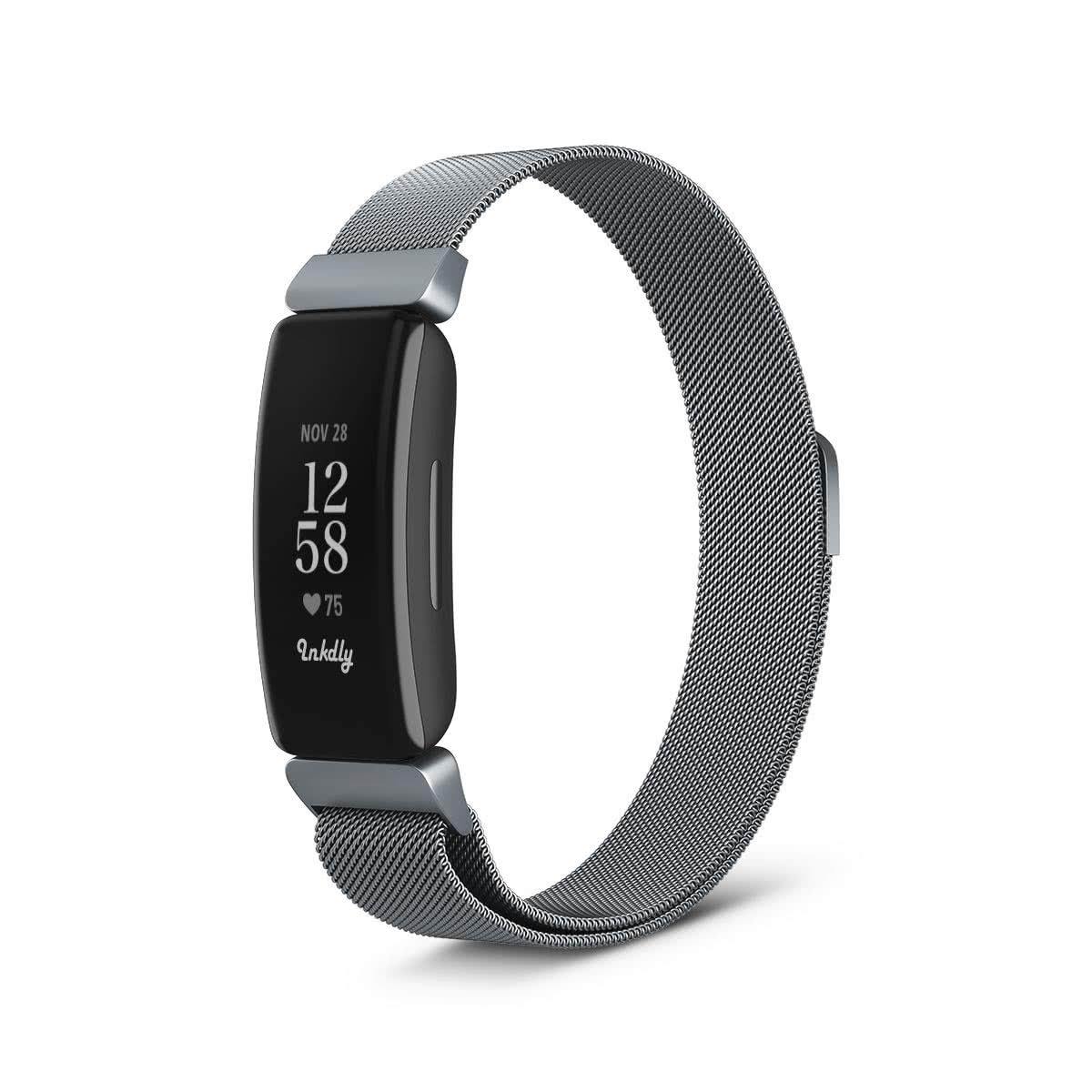 Milanese Fitbit Inspire 2 Band Replacement Magnetic Lock Space Grey