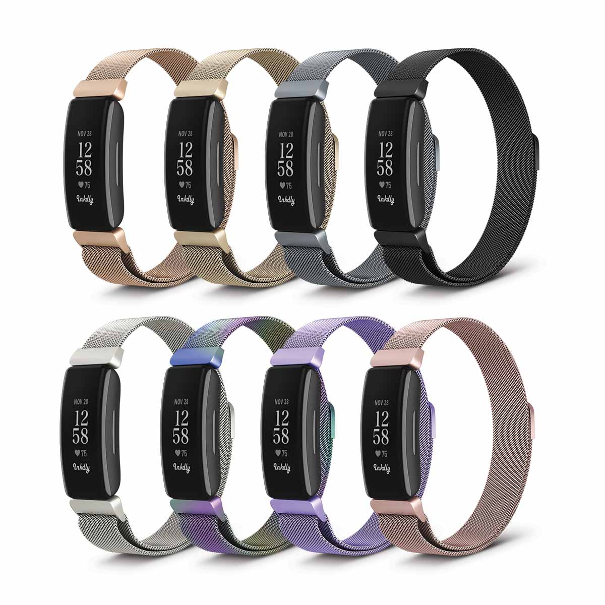 Milanese Fitbit Inspire 2 Band Replacement Magnetic Lock