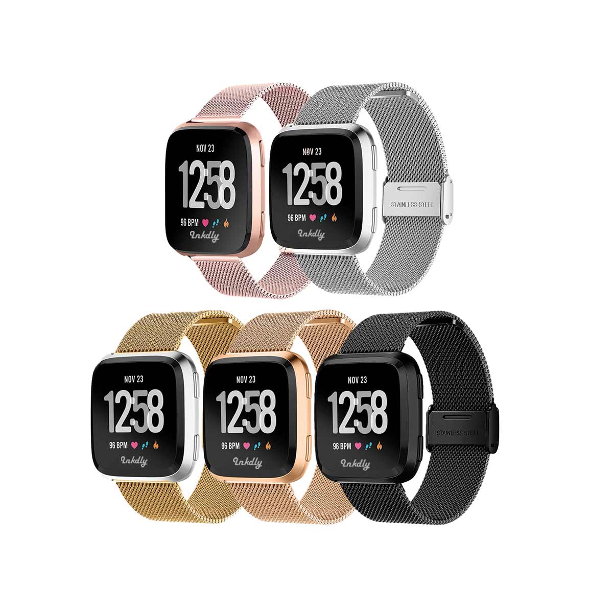 Milanese Fitbit Versa & 2 Band Replacement Quick Release   