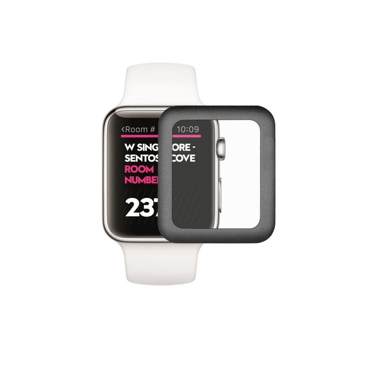 Curved Full Tempered Glass Apple Watch Screen Protector Frame