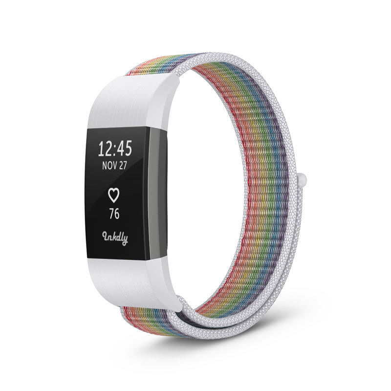 Sports Loop Fitbit Charge 2 Bands Rainbow Stripe  