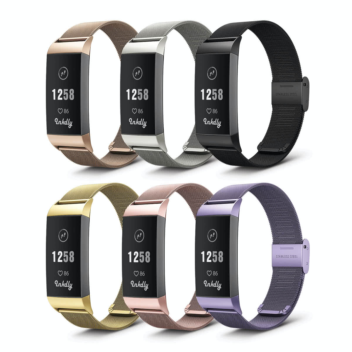 Milanese Fitbit Charge 3 & Charge 4 Band Replacement Quick Release