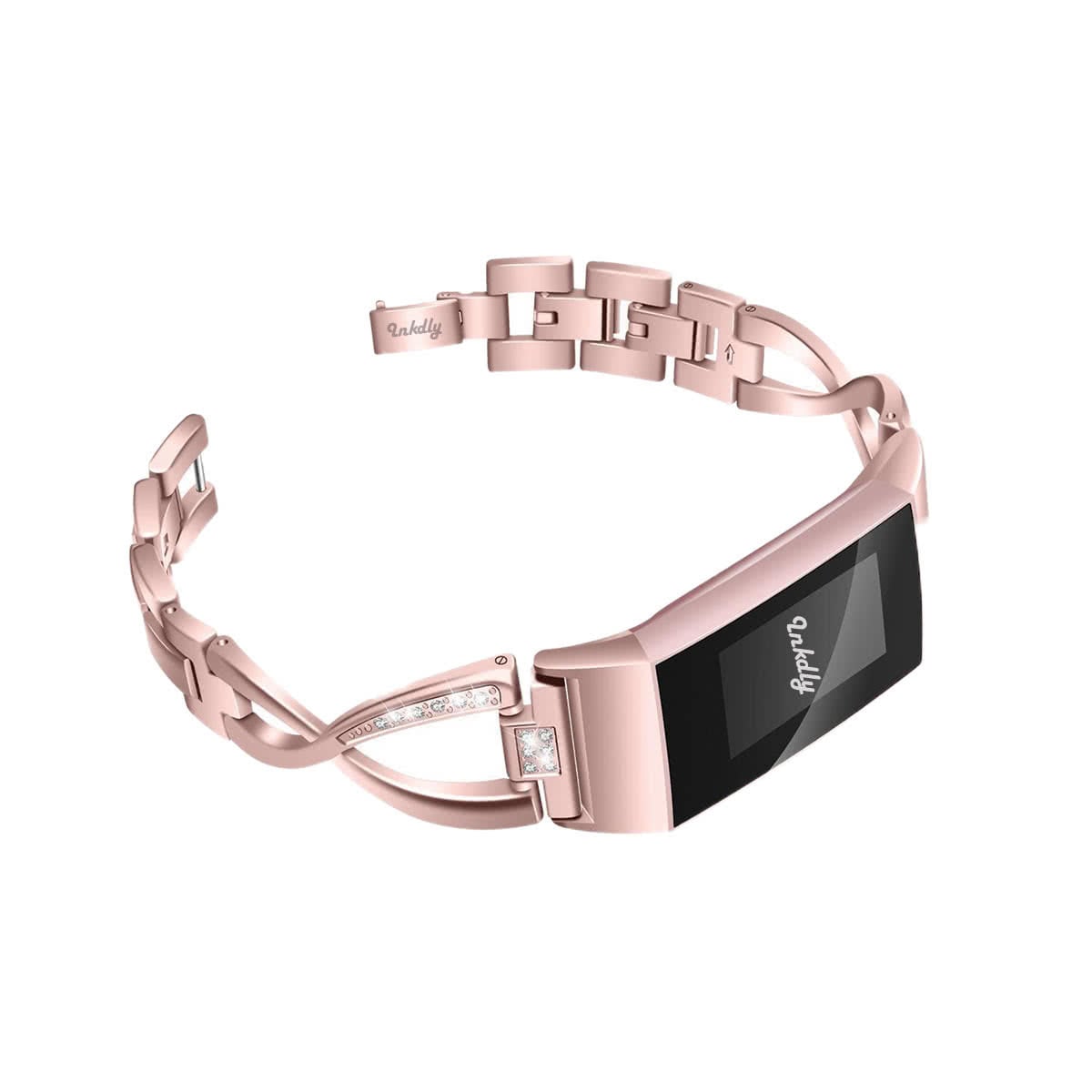 Luxe Fitbit Charge 3 & Charge 4 Band Stainless Bangle Special Edition Rose Gold