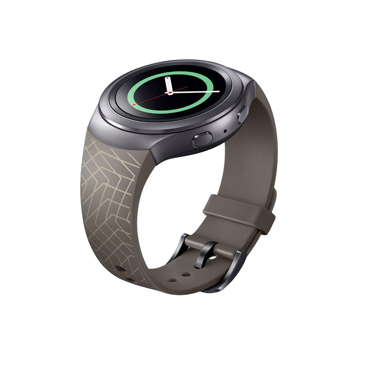 Designer Samsung Gear S2 Replacement Band Straps Brown + White Lines