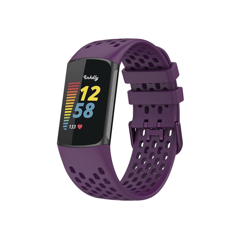 AirVent Fitbit Charge 5 Bands Replacement Sports Strap Dark Purple