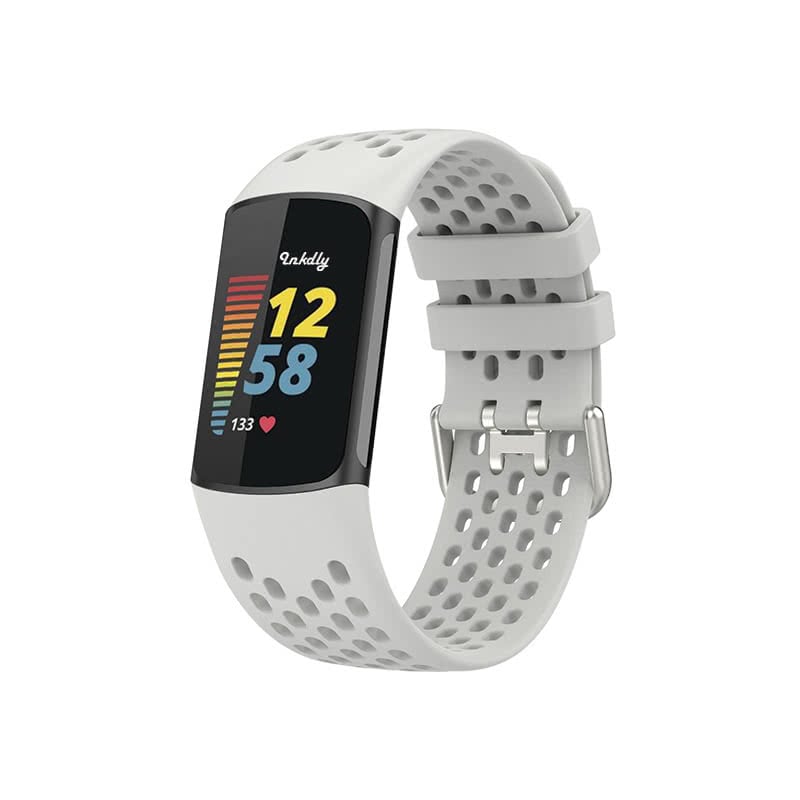 AirVent Fitbit Charge 5 Bands Replacement Sports Strap Light Grey
