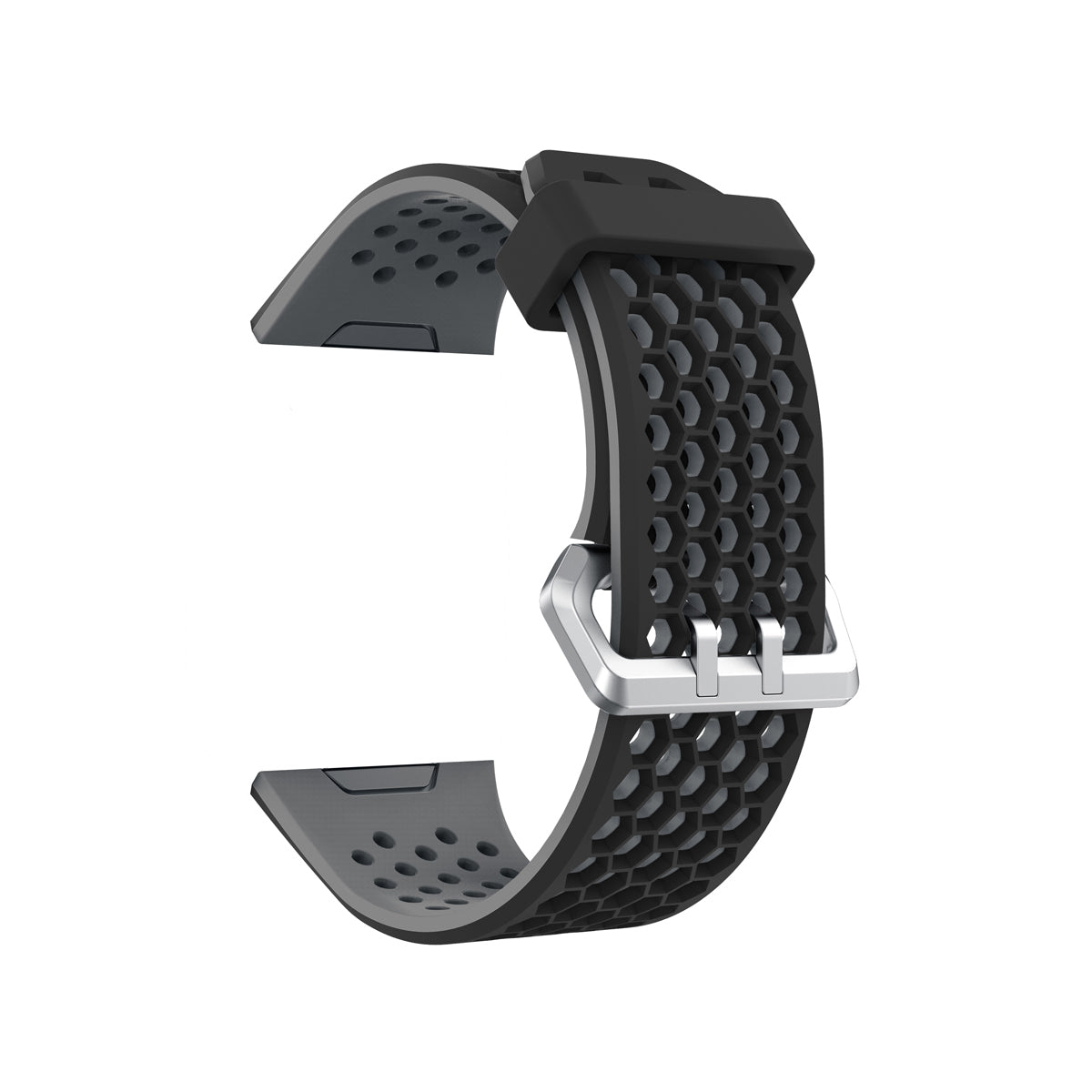 Airvent Fitbit Ionic Sports Band Replacement Strap Small Black + Grey Vents