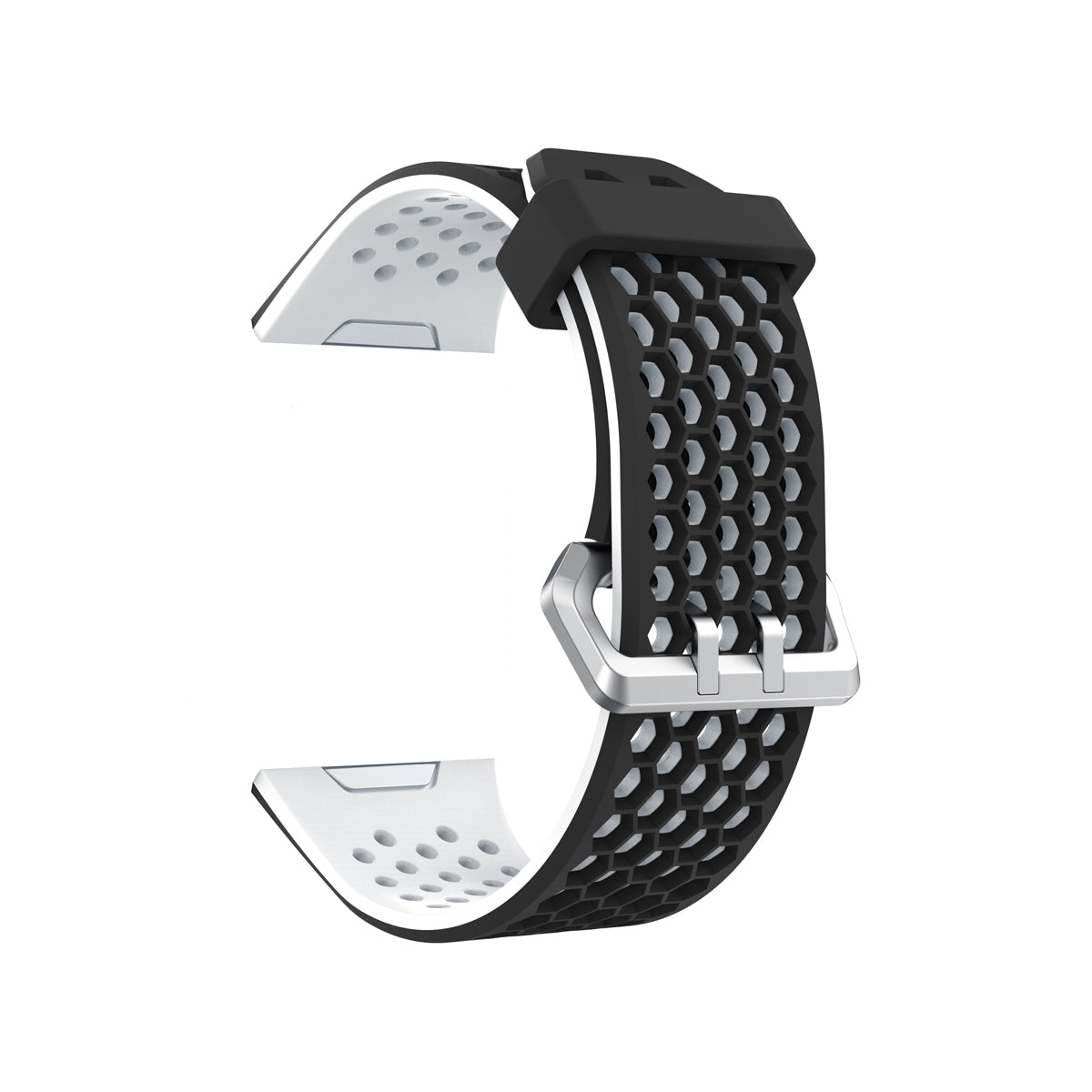 Airvent Fitbit Ionic Sports Band Replacement Strap Small Black + White Vents