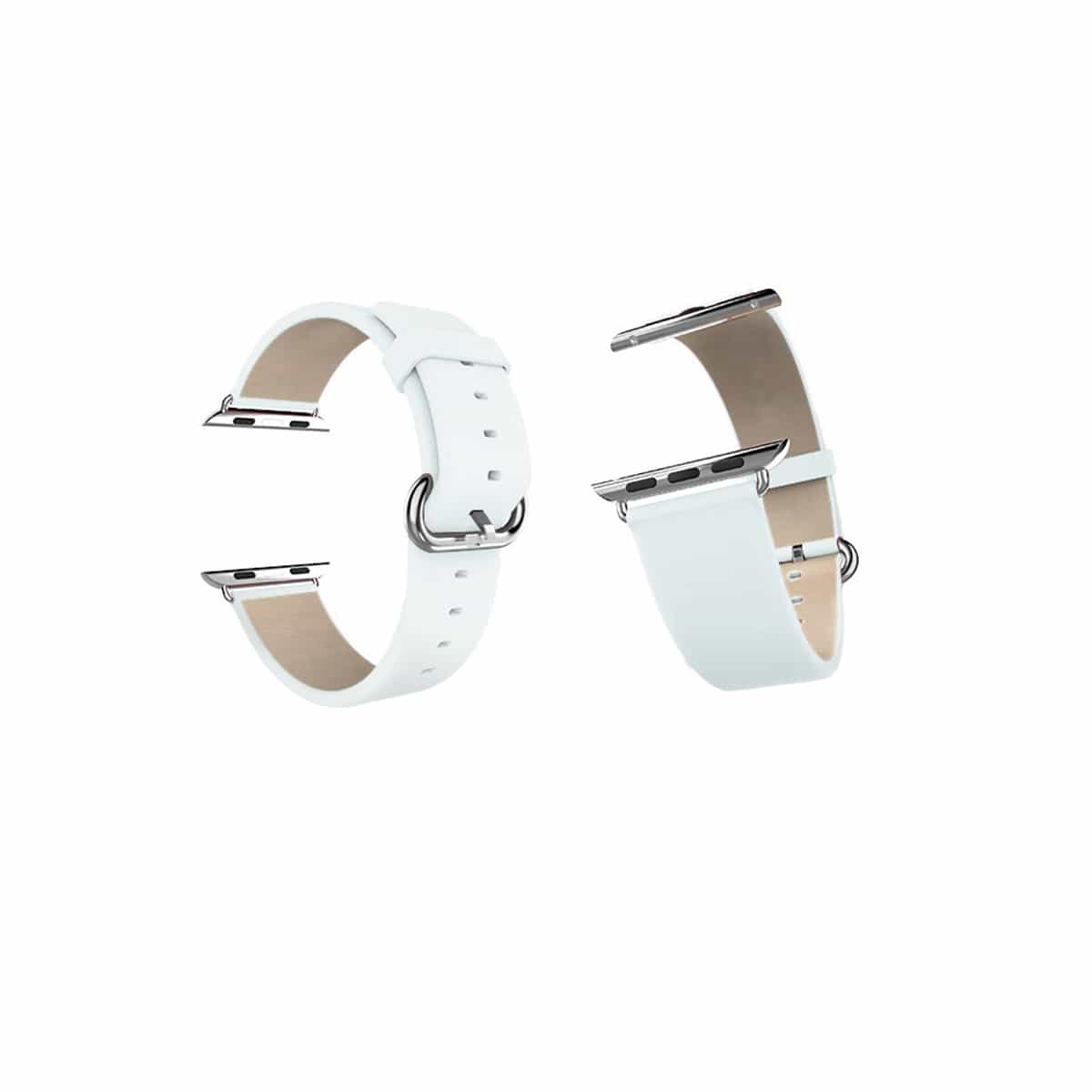 Classic Leather Apple Watch Bands Replacement Strap 38MM/40MM/41MM White