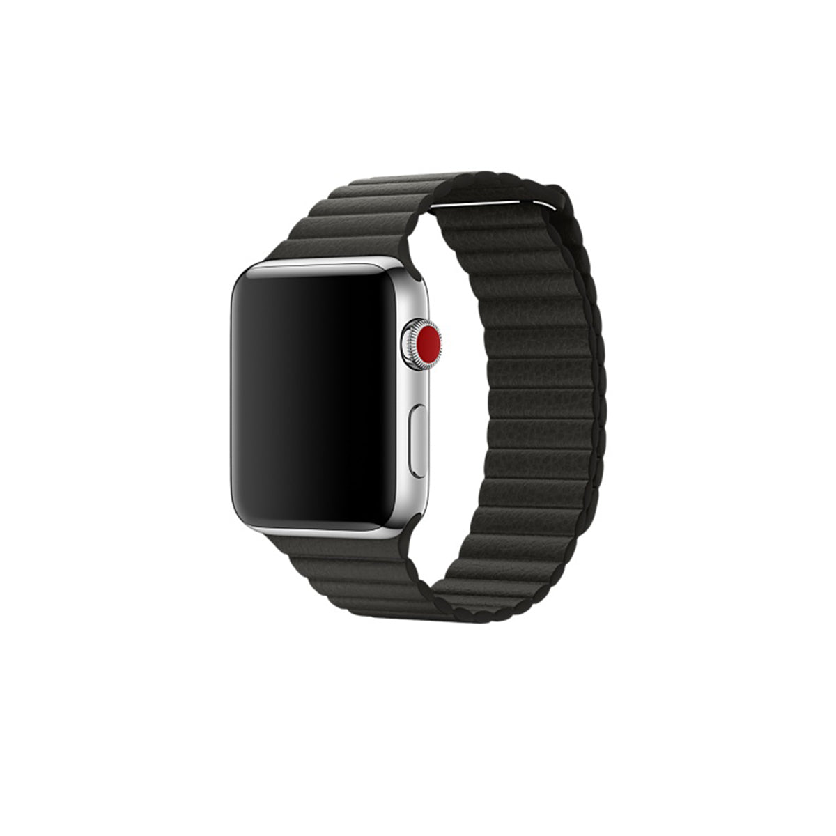 Magnetic Leather Loop Apple Watch Bands Replacement Strap 38MM/40MM/41MM Black