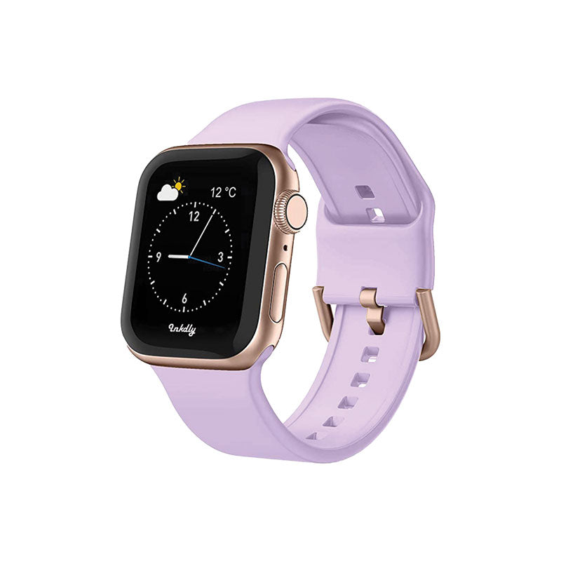 Sport Apple Watch Bands with Rose Gold Buckle 38mm/40m/41mm Lavender
