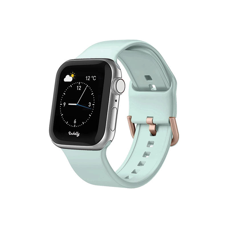 Sport Apple Watch Bands with Rose Gold Buckle 38mm/40m/41mm Pine Needle Green