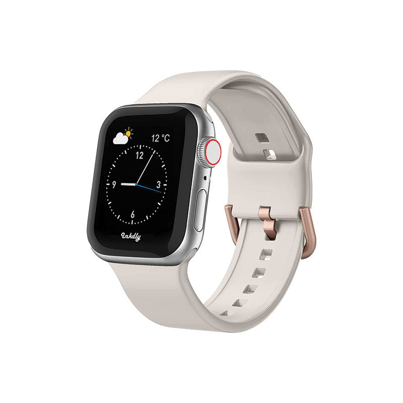 Sport Apple Watch Bands with Rose Gold Buckle 38mm/40m/41mm Rock Grey