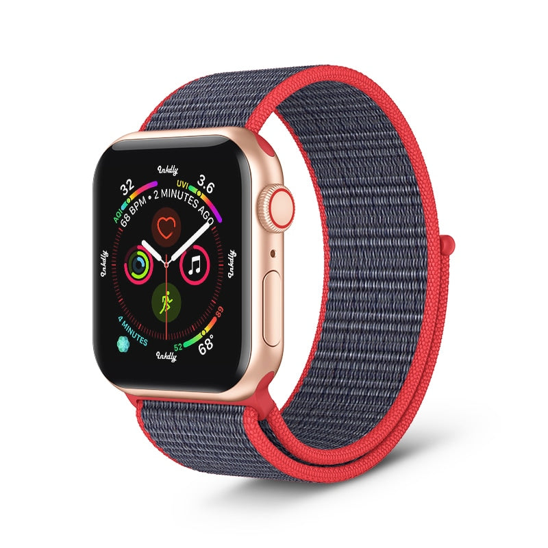 Apple Watch Sports Loop Band Replacement Strap 38MM/40MM/41MM Electric Pink 