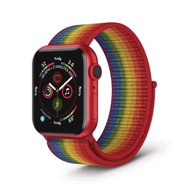 Apple Watch Sports Loop Band Replacement Strap 38MM/40MM/41MM Rainbow