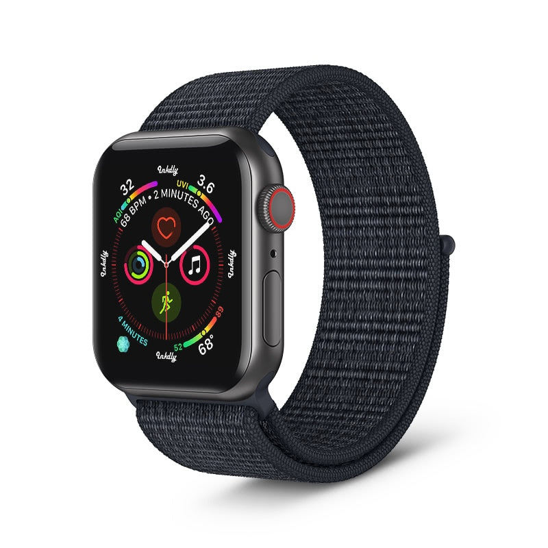 Apple Watch Sports Loop Band Replacement Strap 38MM/40MM/41MM Reflector Black