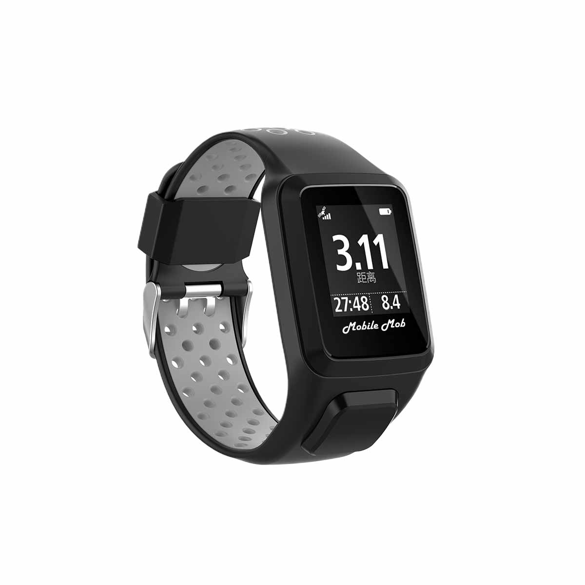 Airvent TomTom Runner 2 & 3 Bands Replacement Straps Black + Grey Vents