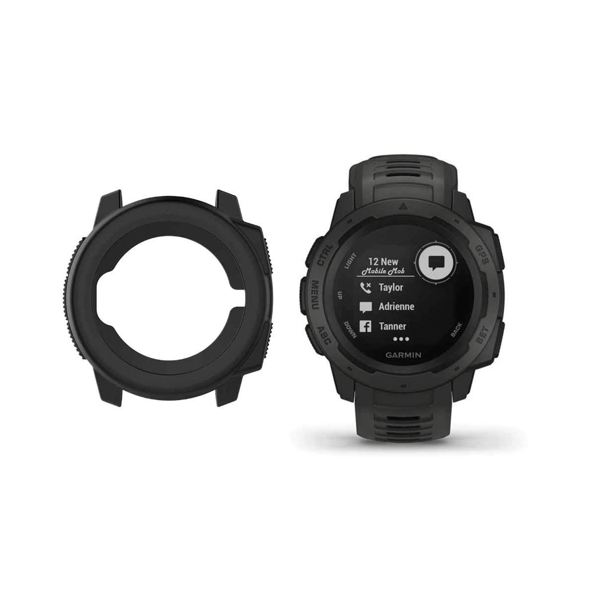 Rugged Garmin Instinct Protective Cover Case Black