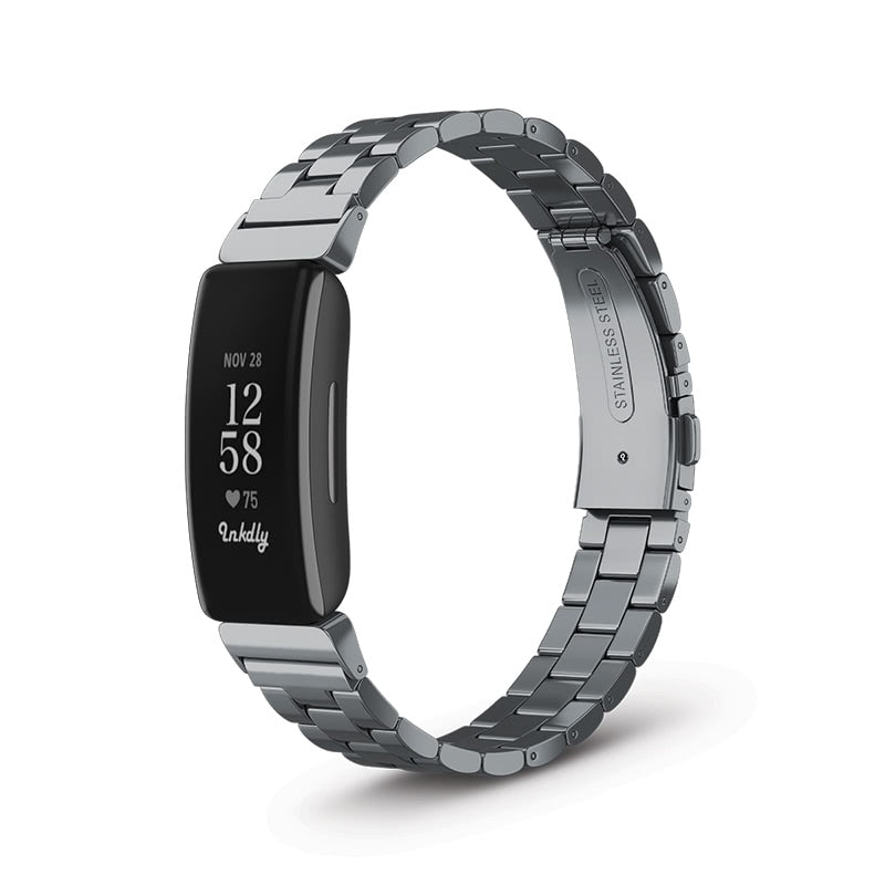 Boss Fitbit Inspire 2 Band Replacement Stainless Link Space Grey